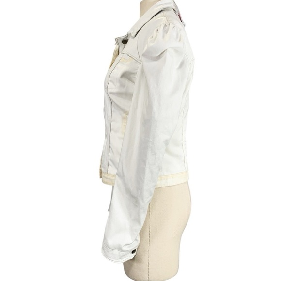 JKT NYC Ariel Twill Burnished Leather Trim Jacket Size Medium NEW - Picture 3 of 12